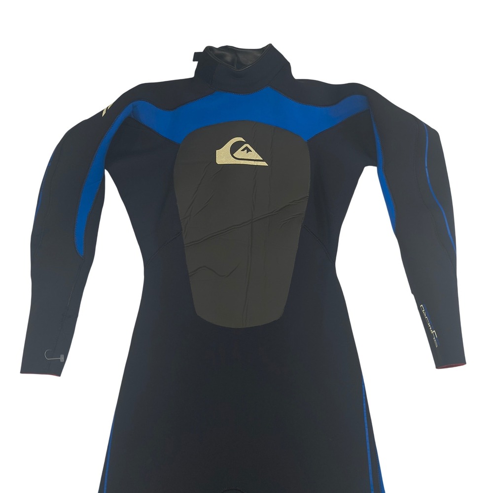 Quiksilver Syncro 3/2mm Full Wetsuit Size 16/172 Black Blue SA302BG Hydroshield